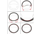 1 Pcs Leather Steering Wheel Cover, Breathable Non-Slip Design, Soft And Comfortable Feeling-Coffee Brown Perforation