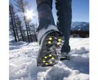 Outdoor crampons snow non-slip shoe cover-McodeShoe Spikes, Crampons,Stainless Steel Tooth Spikes, Shoe Spikes- M code 10 teeth