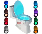 Led Toilet Light, Battery Operated Motion Sensor Toilet Night Light 8 Colors Toilet Lighting