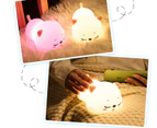 Led Night Lights, Cute Animal Silicone Night Light With Touch - Portable And Rechargeable