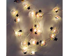 1Pcsled Snowman Fairy Lights - 3 Meters 30 Warm White Lights