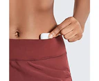 High Waist Yoga Shorts Women Running Tummy Control Spandex Compression Shorts-S