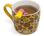 Tea Infuser Gift Set for Loose Leaf Tea, Cute Platypus Tea Strainer Pair in Lovely Gift Box, Ideal Couples Gift, Set of 2, Grey and Pink