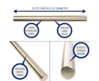 Professional French Rolling Pin for Baking - Smooth Stainless Steel Metal & Tapered Design Best for Fondant, Pie Crust, Cookie & Pastry Dough - Baker Rolle