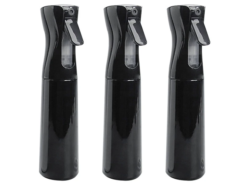 3pcs High pressure continuous spray bottle Continuous Spray Water Bottle, Hair Mist Sprayer,Solvent -black300ml