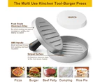 Aluminum Burger Press, Smash Hamburger Press, Non Stick Burger Patty Maker Mold for Stuffed Ground Beef/Sliders/Sausage/Veggie/Salmon Patties BBQ