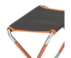 Fulllucky Folding Stool Strong Load Bearing Non-slip Collapsible Rust-proof High-strength Rest Aluminum Alloy Mini Picnic Fishing Campi-Dark Orange
