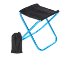 Fulllucky Folding Stool Mini Rust-proof Thickened Space Saving Tear-resistant Strong Load Bearing Corrosion-resistant Aluminum Alloy Fi-Lake Blue