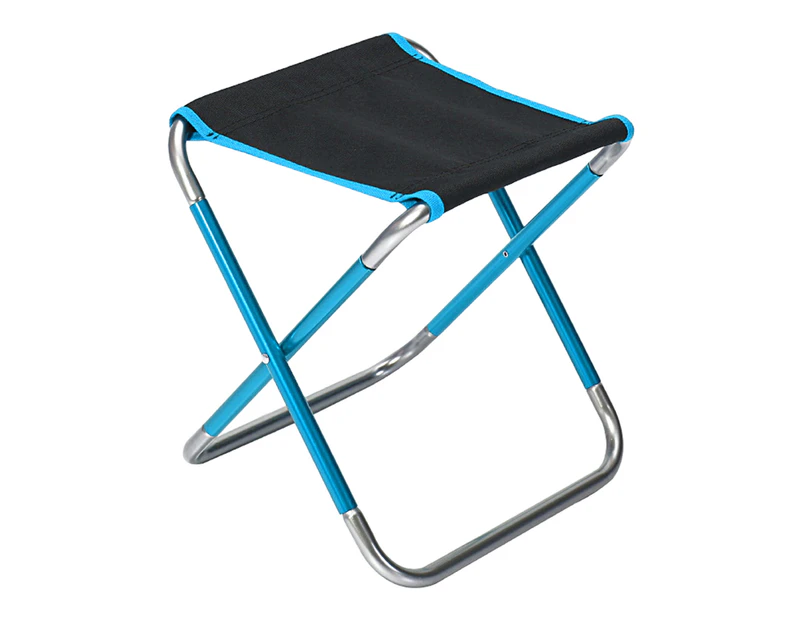 Fulllucky Folding Stool Strong Load Bearing Non-slip Collapsible Rust-proof High-strength Rest Aluminum Alloy Mini Picnic Fishing Campi-Lake Blue
