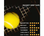 Tennis Grip Tacky Tennis Racket Grip Tape Absorbent Anti-Slip Tennis Overgrip for Tennis Badminton Pickleball Racquet Handle Grip with Damping Ri-Black