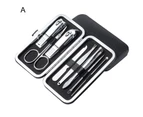 Nirvana 1 Set Professional Manicure Cutters Compact Stainless Steel Comfortable Case Manicure Kit Pedicure Supplies- S