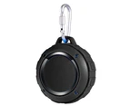 Outdoor Waterproof Bluetooth Speaker, Wireless Portable Mini Shower Travel Speaker with Subwoofer, Enhanced Bass-Black