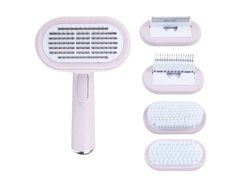 1 Set Pet Grooming Comb Fluffy Hair Shedding Tools 5-in-1 Hair Trimming Cat Hair Cleaning Brush Cat Supplies