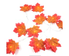 Autumn Maple Leaf Garland String Lights, Waterproof Fairy Lights For Thanksgiving Halloween Decoration