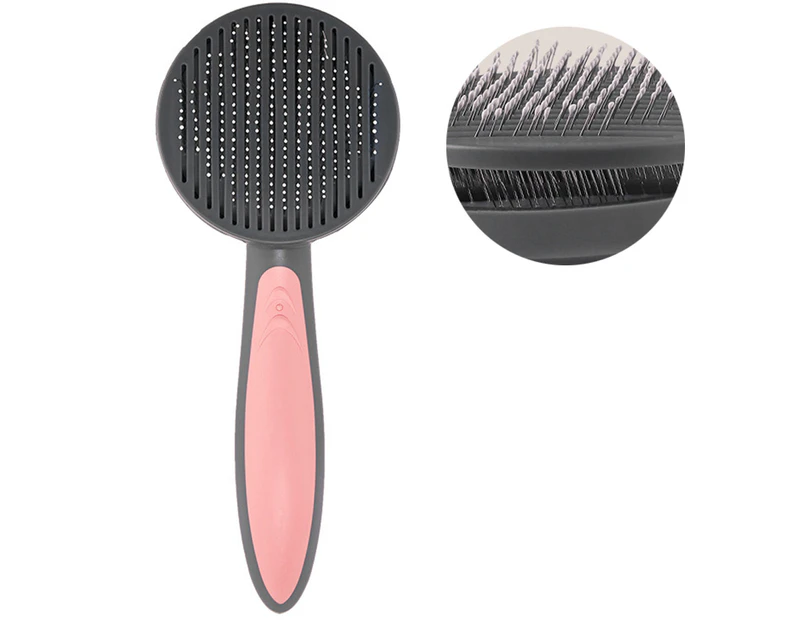 T9-Pet Self-Cleaning Comb Cleaner-Pink|Pet cleaner
