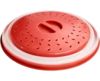 Microwave Plate Cover Collapsible Food Plate Lid Cover, Easy Grip, Microwave Plate Guard Lid With Steam Vent & Colander Strainer