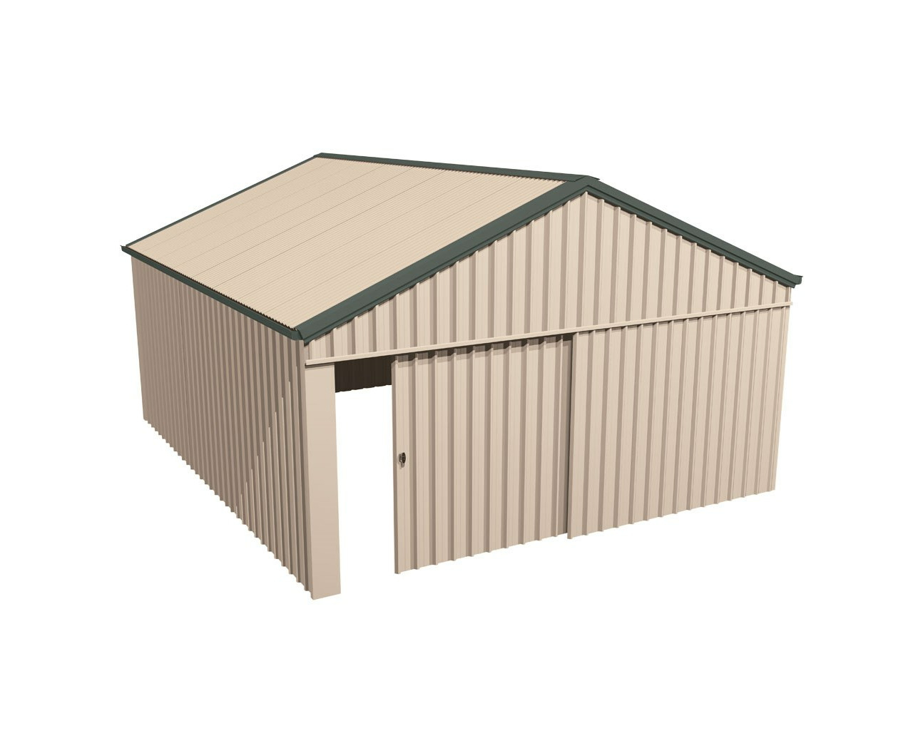 Stratco Domestic Gable Roof Shed Double Garage 5.45 x 6.21 x 2.4m ...