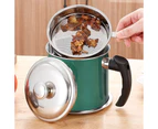 Bacon Grease Container with Strainer,Kitchen Oil Container Can with Strainer and Anti-slip coaster tray (1300ML)