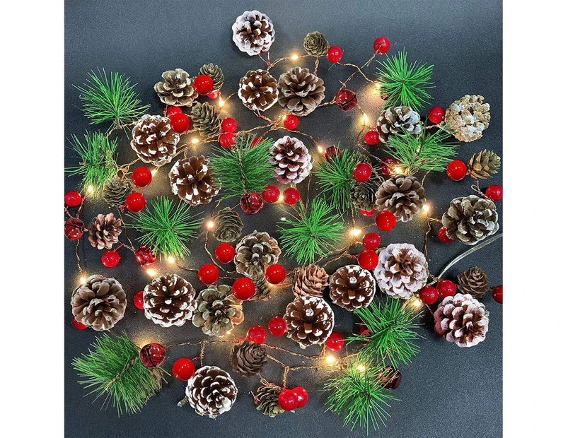 Garland With Lights Christmas Lights Battery Operated 7Ft 20Leds Christmas Garland With Lights Christmas Decorations