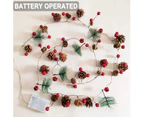 Garland With Lights Christmas Lights Battery Operated 7Ft 20Leds Christmas Garland With Lights Christmas Decorations