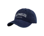 Unisex Hat Letter Embroidery Polyester Curved Brim Sweat-wicking Sun Hat for Spring Summer Autumn Winter Navy Blue