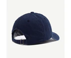 Unisex Hat Letter Embroidery Polyester Curved Brim Sweat-wicking Sun Hat for Spring Summer Autumn Winter Navy Blue