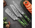 8 Pcs High Carbon Stainless Steel Knife Set Green