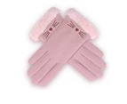 Women Gloves Furry Cuff Keep Warm Cat Whiskers Print Elegant Style Plush Velvet Gloves for Winter 20