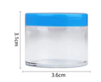 Beauticom 60 Grams/60 ML (2 Oz) Round Clear Leak Proof Plastic