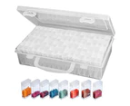 42/84 Grid Transparent Box DIY Handmade Beaded Diamond Painting Storage Box Glass Rice Bead Box Nail Art Accessory Box
