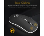2.4GHz 4 Keys Ergonomic Mute Optical Wireless Gaming Mouse Mice for PC Laptop-Blue
