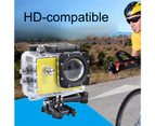sj4000 Mini Camera 30m Waterproof Case 5M Pixel Wide Angle Supporting 32G TF Card High Clarity Sports DV for Outdoor - Yellow