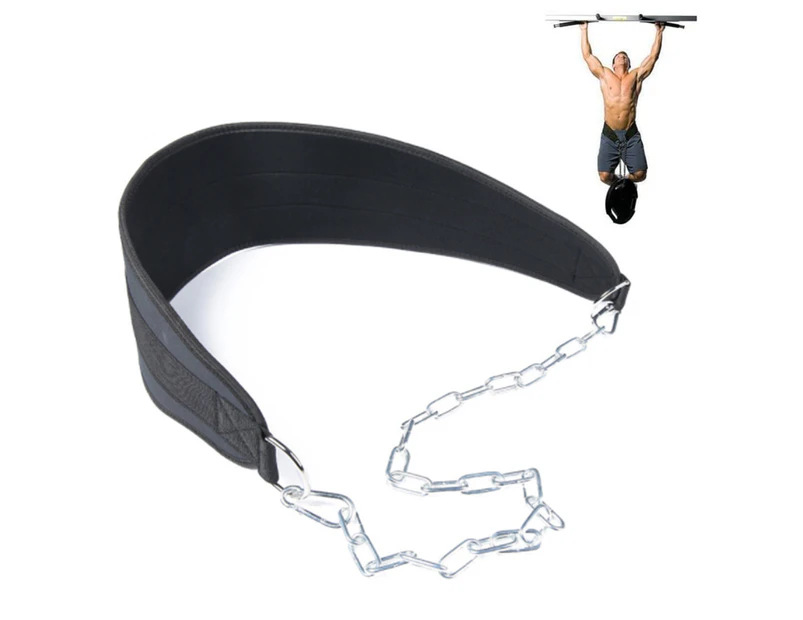 Premium Pull Up Weight Lifting Belt With Chain Steel Weighted Chain For Pull Weight Lifting Upper Body Strength Belt