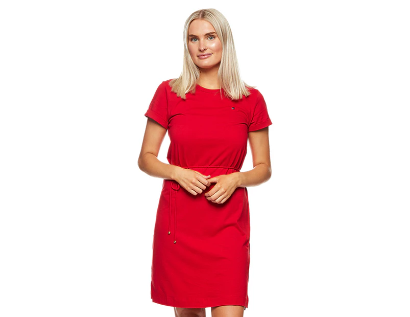Tommy Hilfiger Women's Cool C-NK Short Sleeve Dress - Primary Red