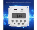 12V Mini LCD Digital LCD Power Weekly Timer Relay Switch Digital Timer Power Timer Control with waterproof cover White