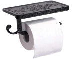 Towel holder, toilet wallpaper holder, mobile phone holder, toilet towel holder, toilet paper holder, anti rust handkerchief box (black)