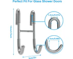 Shower door hook (2 sets), bathroom door hook, frameless glass shower door, towel, bathrobe, scraper, feather fan, kitchen hook