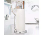 Paper Towel Holder, Stainless Steel Standing Paper Towel Organizer Roll Dispenser for Kitchen Countertop Home Dining Table, Silver