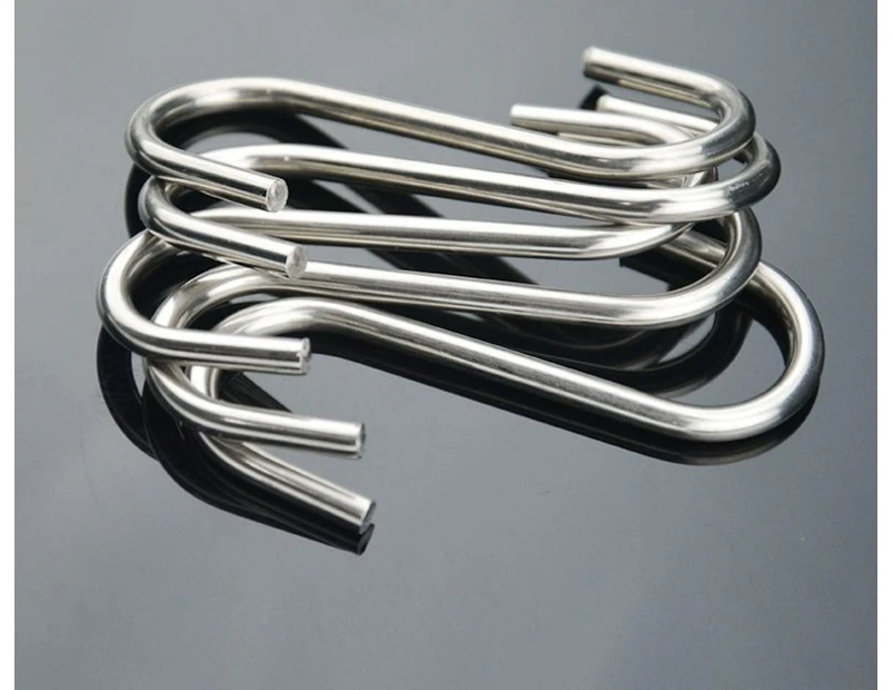 20 Pack 3.4" S Shaped Hooks Stainless Steel Metal Hangers Hanging Hooks for Kitchen, Work Shop, Bathroom, Garden