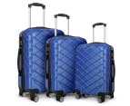 Milano Décor 3-Piece Travel Luxury Luggage Set - Blue