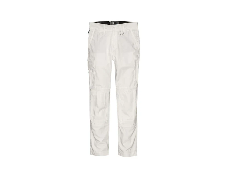 Elwood Women's Workwear Utility Pants Cargo Pocket Work Trousers White - White