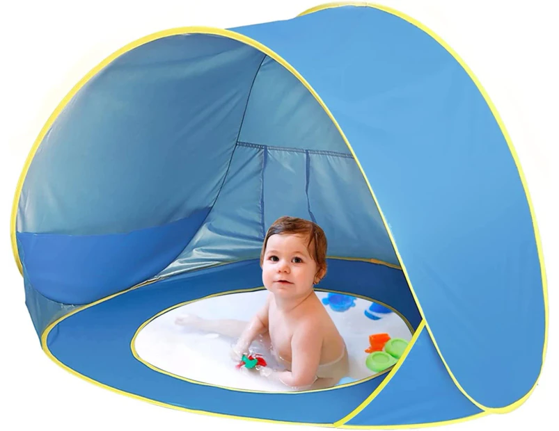 Beach Shelter Baby Beach Tent Pop-Up Baby Beach Tent with Detachable Pool UV Resistant Awning Children's Tent