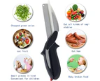 2-In-1 Chopper Kitchen Food Cutter Clever Multi-Purpose Food Scissors With Cutting Board For Picnics And Kitchen