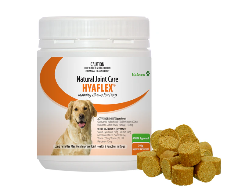Vetnex Hyaflex Joint Care Mobility Chews for Dogs & Cats 60 Pack