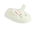 Slumberzzz Childrens/Kids Plush Bunny Slippers (Cream) - UT1571
