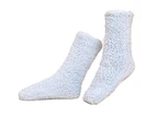 Floor socks adult thick socks female winter wool socks -blue - Blue