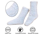 Floor socks adult thick socks female winter wool socks -blue - Blue