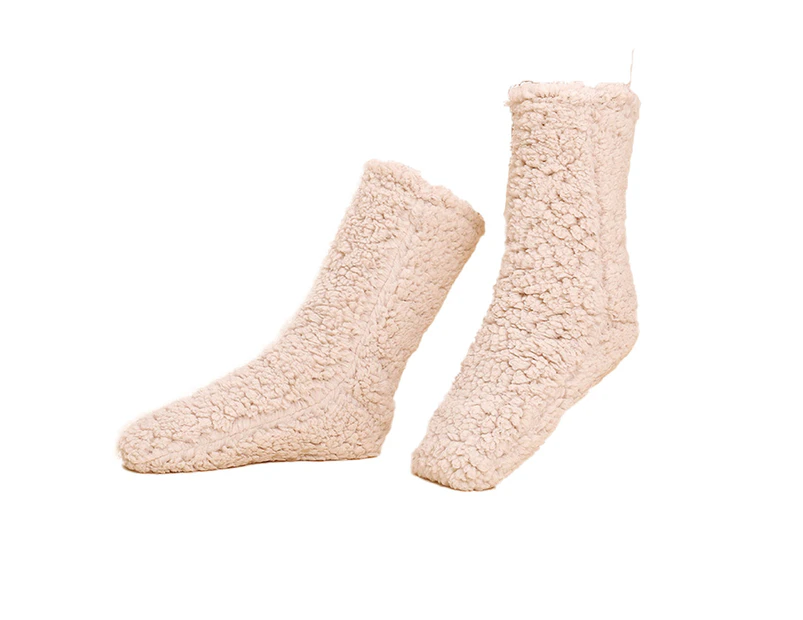 Floor socks adult thick socks female winter wool socks -khaki - Khaki