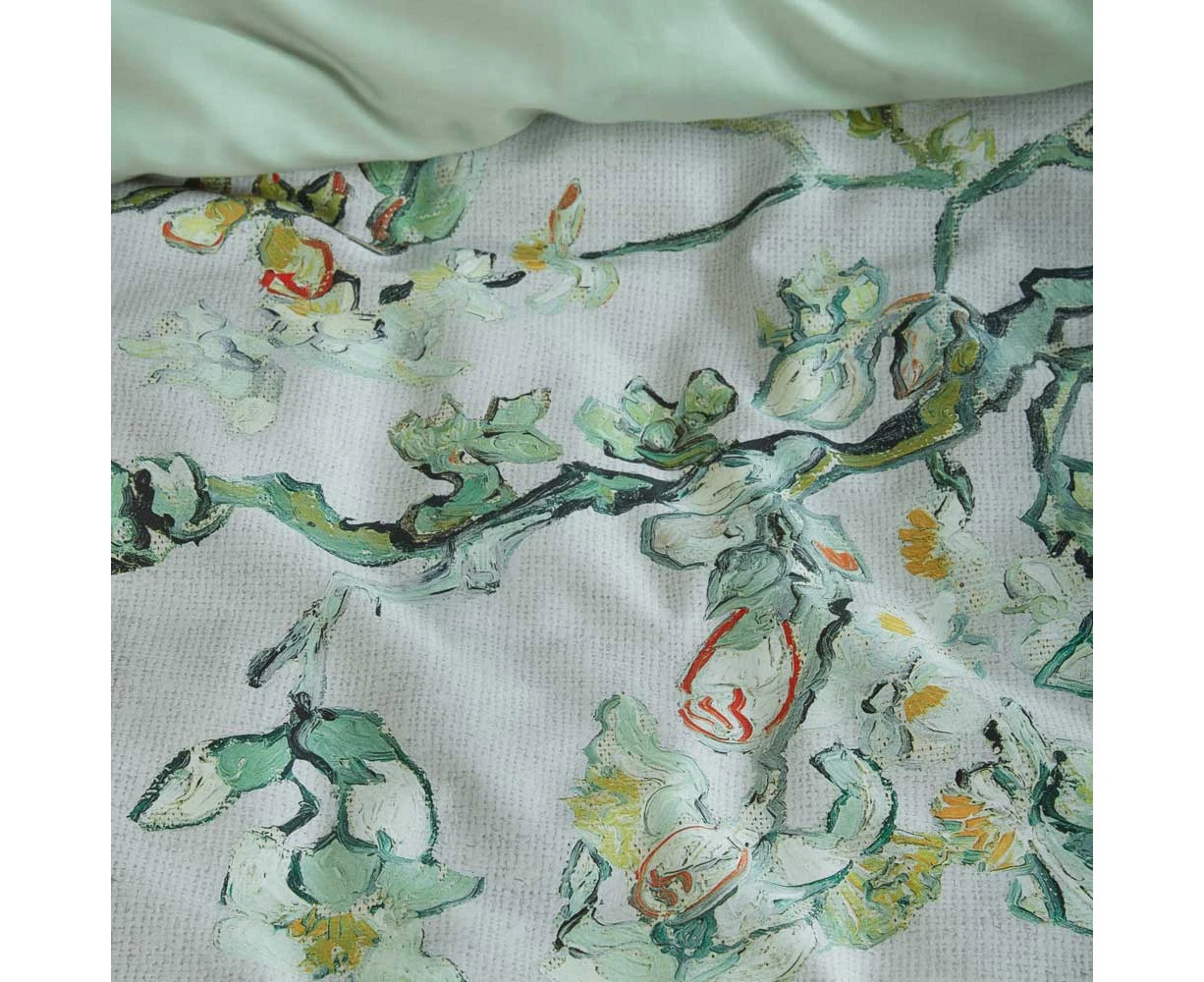 Blossom Grey Almond Blossom Print  Quilt Cover Set