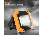 30W 1500LM LED Work Light Rechargeable Portable Waterproof LED Flood Lights 2PK